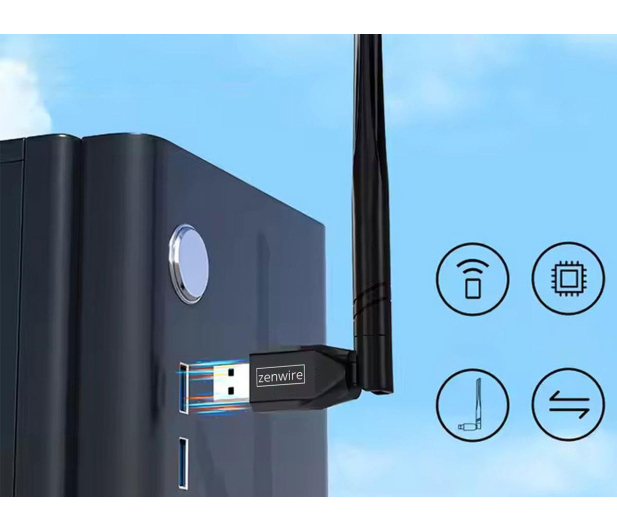 Zenwire Karta Sieciowa Adapter WiFi USB 650 MBps 5Ghz WD-AX301 - 1604725 - zdjęcie 4